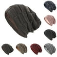 thumbnail image 4 of Xfvqtps Mens and Womens Slouchy Hat Knit Fleece Lining Mixed Colors Thickened Windproof Coldproof Warm Winter Beanie Pink, 4 of 4