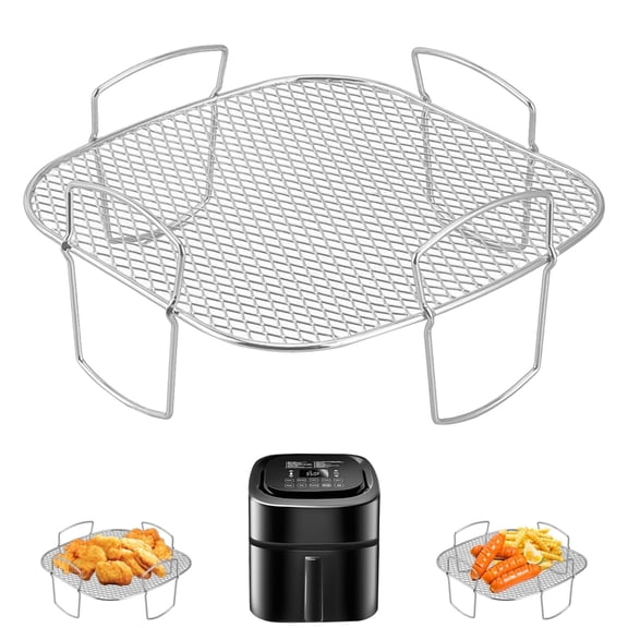 Air Fryer Basket for Nuwave Oven, Steel Grill Basket, Non-stick Mesh Basket Set, Air Fryer Tray Wire Rack Roasting Basket