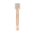 thumbnail image 5 of ANGARA Natural Pave Set Diamond Bar Ring with Milgrain in 14K Rose Gold for Women (Size-3mm| Color-K| Clarity-I3) | April Birthstone, Anniversary, Jewelry Gift for Women | Natural Diamond Ring, 5 of 11