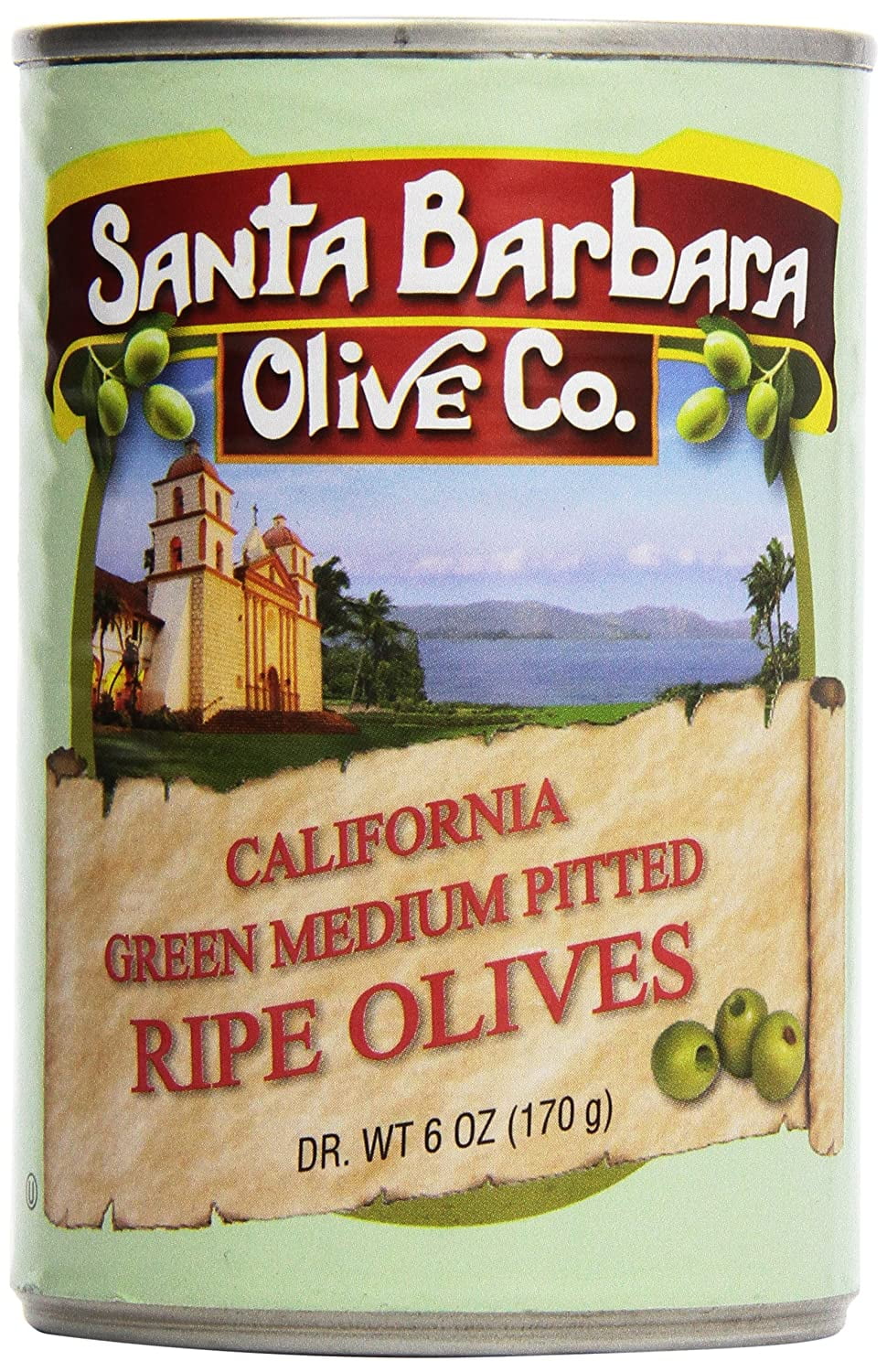 Santa Barbara Olive Co. Green Medium Pitted Olives 6 oz