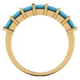 thumbnail image 5 of 2.03 ct Brilliant Princess Cut Simulated Turquoise 14k Yellow Gold Eternity Band SZ 10.75, 5 of 6