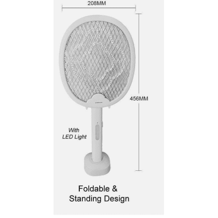 USB Rechargeable Fly Swatter Racket Instant Mosquito Insect Killer