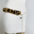 thumbnail image 4 of Aurgiarme Adjustable Animal Pattern Plush Belt PU Leather Chain Belt With Crystal Designs For Fashion Forward Women Dresses, 4 of 8