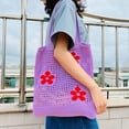 thumbnail image 3 of Kukuzhu Crochet Knit Bag Women Large Beach Bag Stylish Shoulder Bag Hobo Bag for Work School Travel, 3 of 4