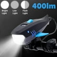 thumbnail image 2 of Bike Horn with Light, 120dB Electric Bicycle Bell & 400LM Rechargeable Headlight, IPX4 Waterproof Kids Bike Accessories for Boys/Girls, Scooters, Easy Install with Battery, 2 of 10