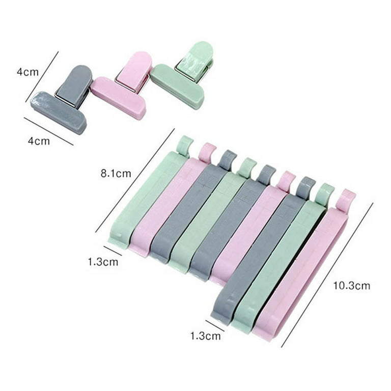 Taihexin 30 Pcs Plastic Sealing Clips, Bag Clips for Food, Multi-colors Fresh-keeping Clamp Sealer, Food Sealing Clip for Snack, Home Kitchen Storage