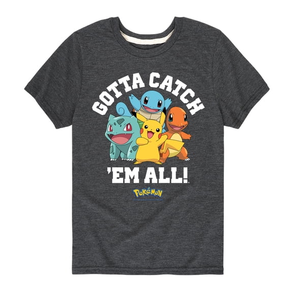 Pokémon - Gotta Catch Em All Starters Short Sleeve Graphic T-Shirt