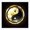 1pcs, variant on Gold Yin Yang Symbol Sticker