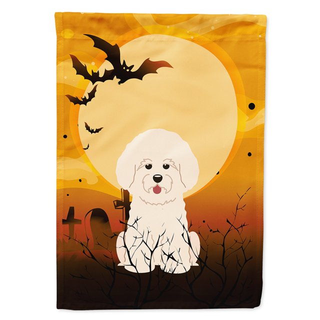 "Treasures BB4341GF Bandera de tamaño de jardín de Halloween Bichon Frise, pequeña, multicolor" Caroline's Treasures BB4341GF