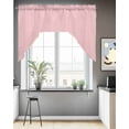 thumbnail image 3 of Blush Pink Pure, Kitchen Curtains Swag Valance for Windows/Bathroom/Cafe, Romantic Contemporary Minimalist Solid Rod Pocket Drape Panel Swag Curtains Valance for Bedroom/Living Room 56"x36", 3 of 6