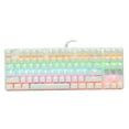 USB Wired Mechanical Keyboard,87 Key RGB Backlit Keyboard,Suspend