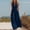 Navy, variant on Womens Halter Sleeveless V Neck Zipper Jumpsuit Cotton Blend High Waist Wide Leg Solid Romper with Pockets for Vacation Daily Wear Brown XL(XL)