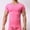 Pink, variant on Mens Shirts Summer Tops Mens Ice Silk Short Sleeve T Shirt Ultrathin Tight Translucent Summer Fashion Shaping Top Home Wear Underlay T Shirts For Man Black L
