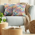thumbnail image 5 of Ambesonne Leopard Print Throw Pillow Cover 2 Pack, Modern Colorful Spots, 18", Multicolor, 5 of 7