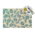 thumbnail image 4 of ZNDUO Placemats, 6 PCS Heat Resistant Stain Resistant Woven PVC Insulation Placemats, Durable Washable Elegant Table Mats for Dining-Flower Leaves Pine Cones, 18"x12", 4 of 6