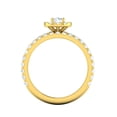 thumbnail image 4 of Certified G/I1 1.50 Carat TW Women's Diamond Halo Engagement Ring Bridal Set in 10k Yellow Gold, 4 of 5