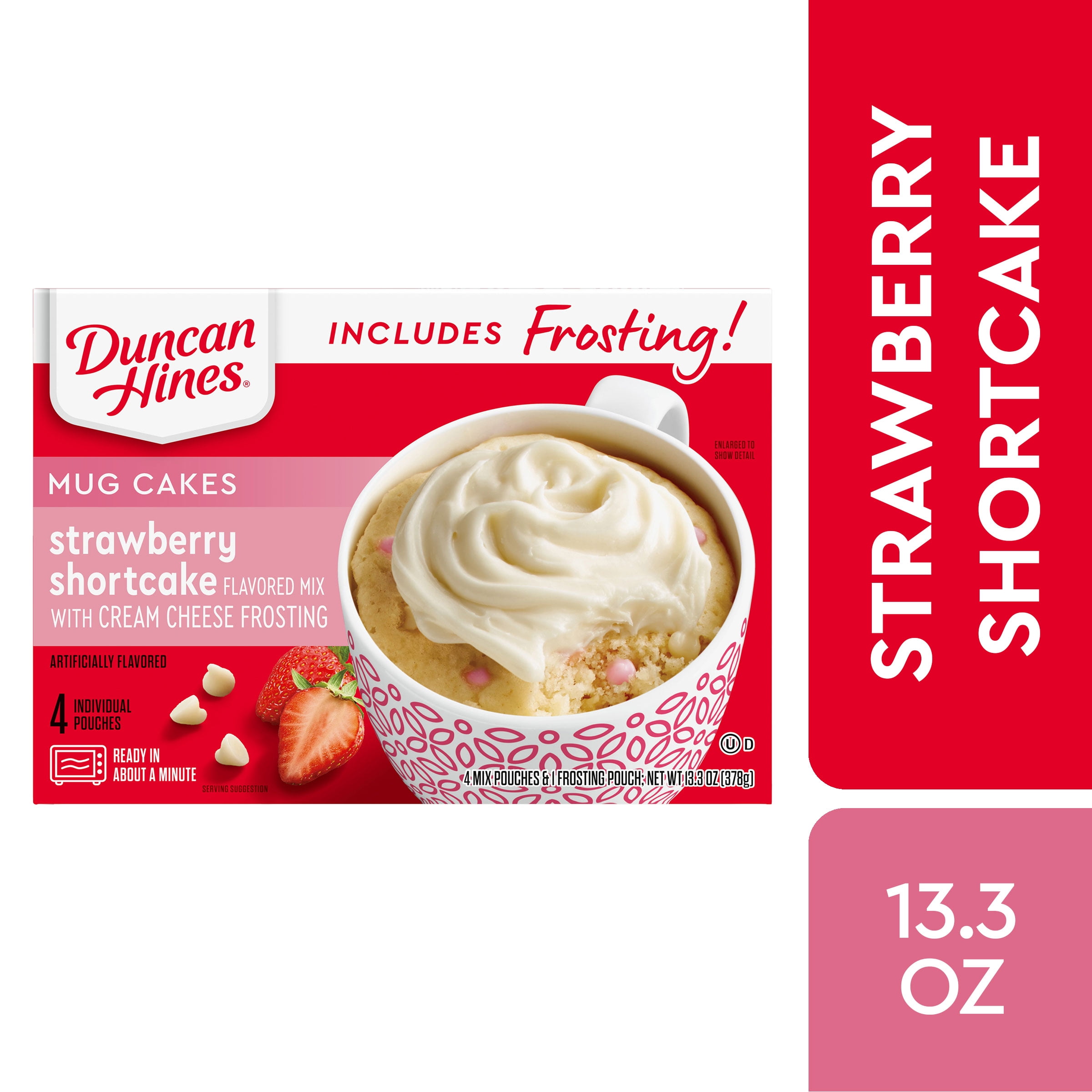 Photo 1 of (EXP NOV 21,2023) Duncan Hines Mug Cakes Strawberry Shortcake Flavored Mix, 13.3 OZ