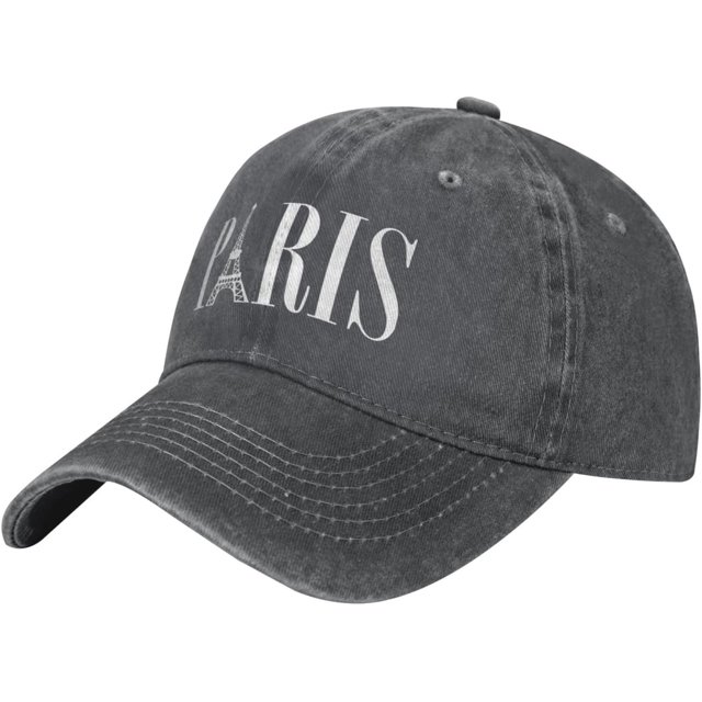 Unisex Cowboy Baseball Cap Paris France Eiffel Tower Adjustable Trucker Cap Baseball Cap