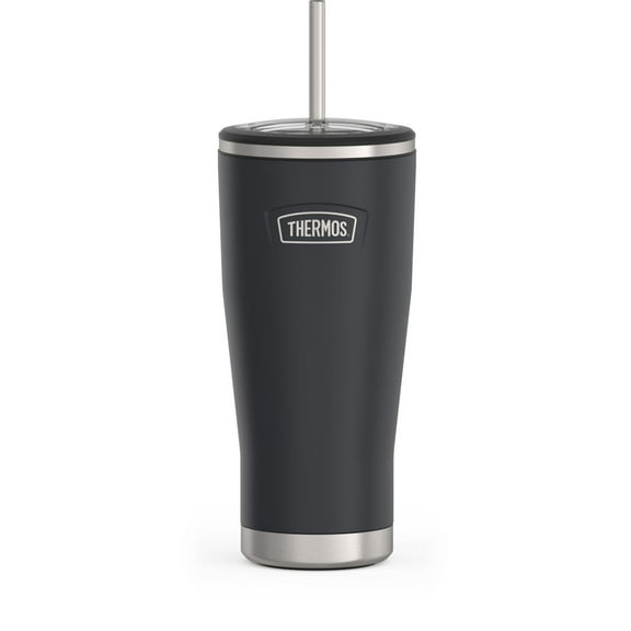Thermos ICON Series Stainless Steel Vacuum Insulated Cold Tumbler with Straw, Granite, 24oz