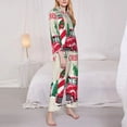 thumbnail image 4 of Disketp Pajamas Set Long Sleeve Sleepwear Womens Button Down Nightwear Pj Sets-Merry Christmas 1, 4 of 9