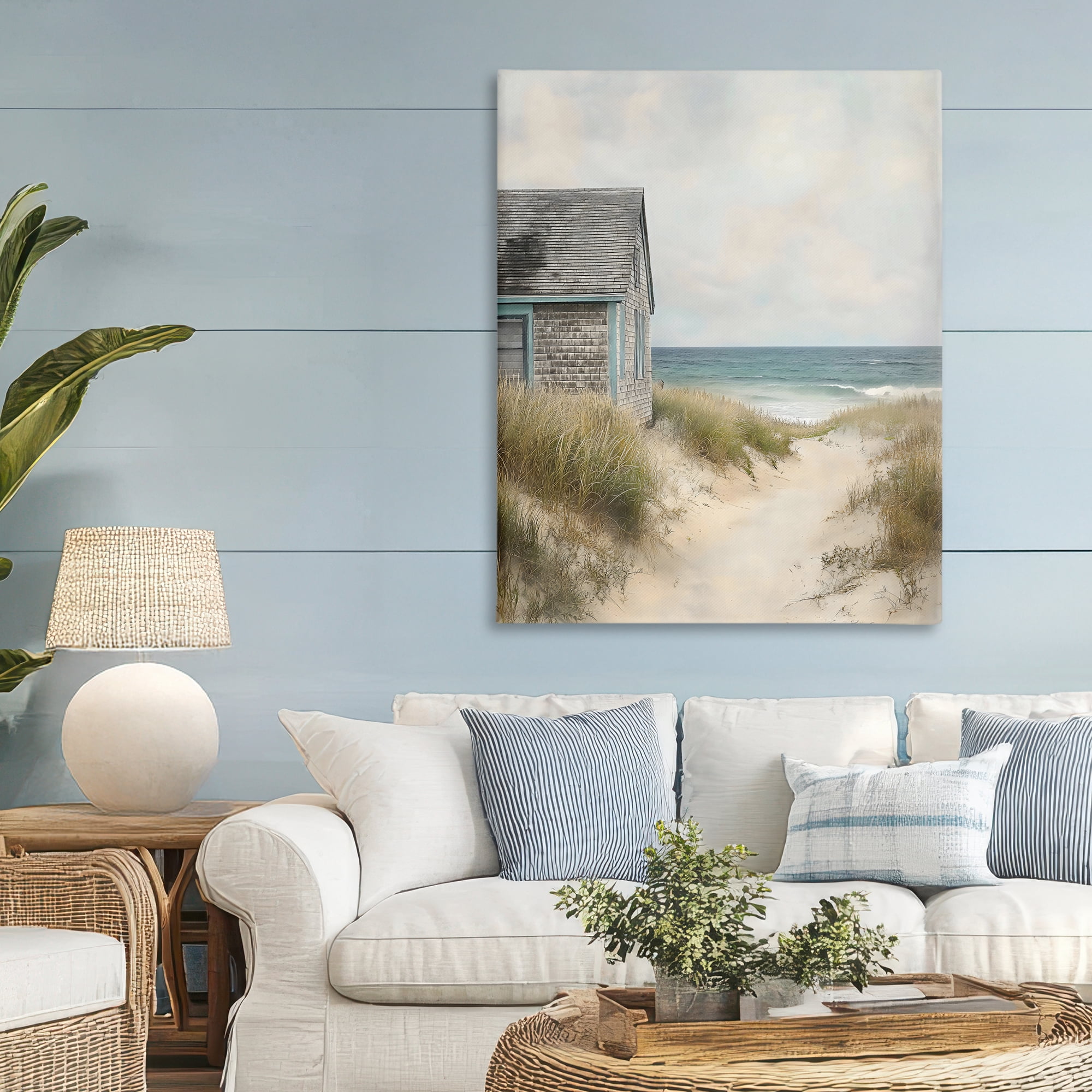 Stupell Industries Oceanfront Cottage on Dune Path Canvas Wall Art, design by Creative Studio