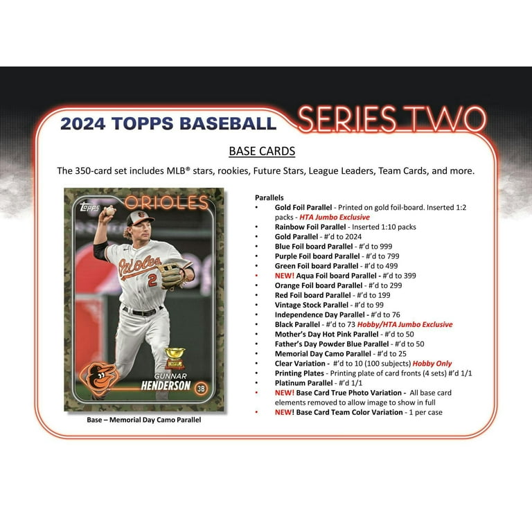 【新品未開封】2024 Topps Baseball Series 2 1BOX 2024 Topps Series 2 Baseball Factory Sealed Jumbo Box | eBay