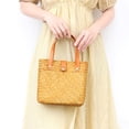 thumbnail image 5 of Xiao Hua Bolso de hombro tejido para mujer, bolso de mano y neceser, elegante bolso de mano tejido para playa, de verano, 7,87 x 2,75 x 7,48 pulgadas (Estilo I), 5 of 5