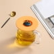 thumbnail image 5 of Tapas Injueey Silicona Tazas Soporte Cuchara A Prueba de Fugas Naranja, 5 of 6