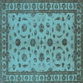 thumbnail image 1 of Ahgly Company Indoor Square Oriental Light Blue Industrial Area Rugs, 8' Square, 1 of 4