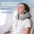thumbnail image 6 of Doulami Travel Pillow,Travel Pillows for Sleeping Airplane,Removable Cover Neck Pillow with Adjustable Clasp,Memory Foam Neck Pillow Set with Eye Mask, Earplugs and Storage Bag,Light Gray, 6 of 11