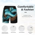 thumbnail image 5 of Lsque Mens Swim Trunks Blue Viper Snake Pattern - Bathing Suit Compression Liner - Beach Swim Shorts Swimwear - (S-3XL) - Stretch Quick Dry -Large, 5 of 9