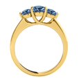 thumbnail image 5 of Mauli Jewels 1/2 Carat 3-Stone Blue Diamond Engagement Ring, 14k Yellow Gold, 4-Prong Setting, 5 of 8