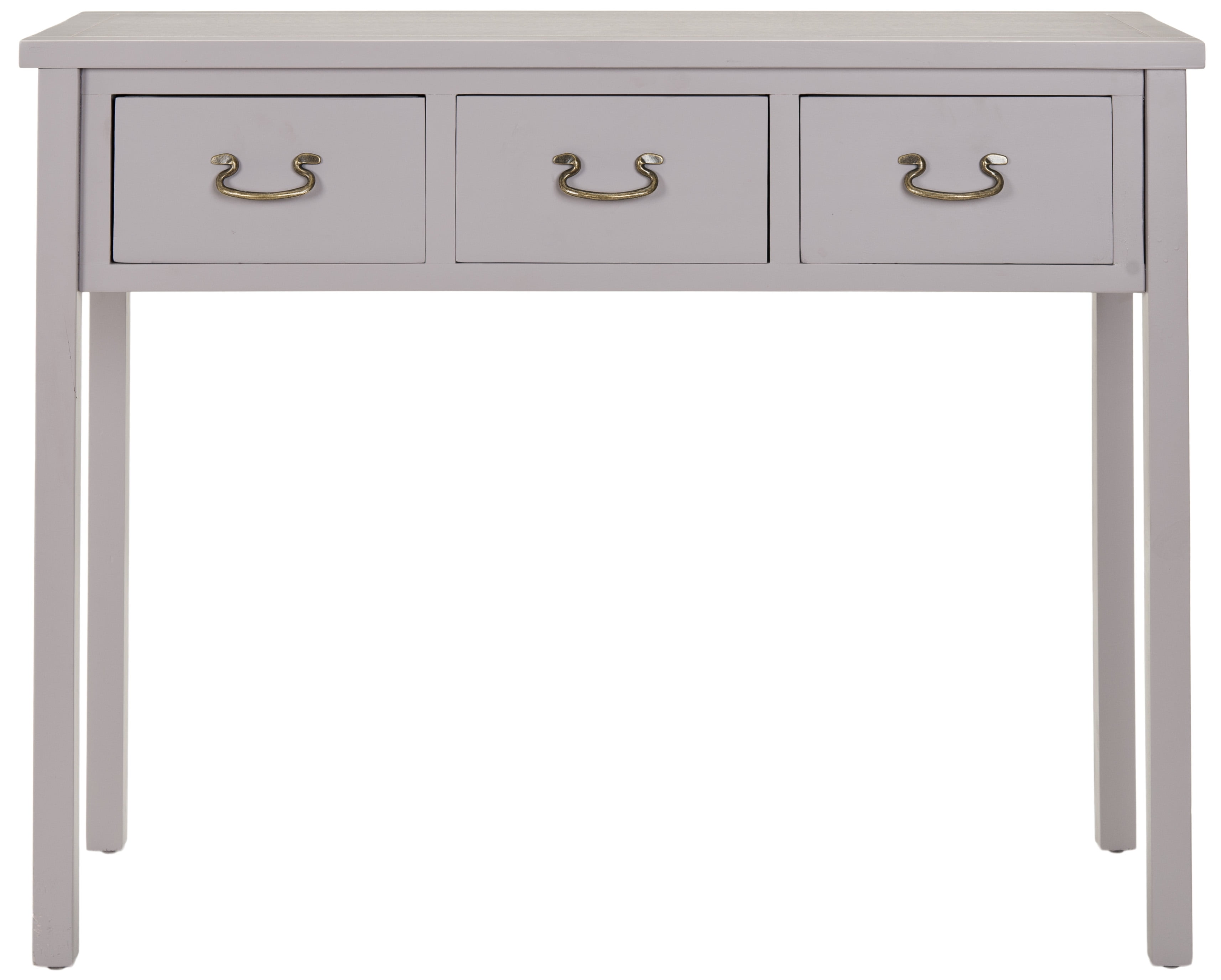 SAFAVIEH Cindy Contemporary Nautical Console w/ 3 Storage Drawers, Quartz Grey