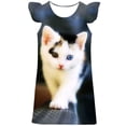 thumbnail image 1 of Vestido bonito para niñas y gatos, nuevos vestidos de verano para niñas, faldas de princesa elegantes, ropa informal de cumpleaños para bebés y niños, vestidos de 1 a 10 años, disfraces de 12M Gao Jinjia LED, 1 of 2
