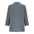 thumbnail image 6 of Juslio Womens Blouse Long Sleeve Shirts Plus Size Button Casual V Neck Tops Blouses Gray XXL, 6 of 9