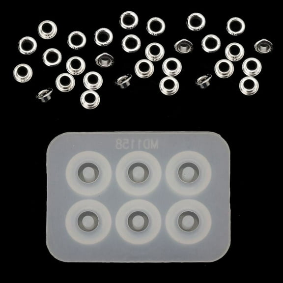 Bracelet Bead Mold for Jewelry Making Flat Ball Beads with 5mm Hole Epoxy Resin Silicone Mould Handmade Craft Diy