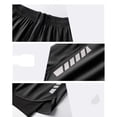 thumbnail image 6 of Lenago Lightweight Sports Running Shorts Men's Solid Color Double-Layer Running And Fitness Shorts Black Xl, 6 of 7