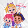 thumbnail image 2 of Bebefinn Siblings Women's Crop Top T-Shirt, White, Small, 2 of 3