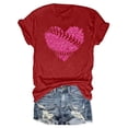 thumbnail image 2 of Hrsba Womens Sports Shirts Baseball Graphic Print Crew Neck Short Sleeve Tee Summer Casual Soft Ladies Top Daily Relaxed Wear, 2 of 4