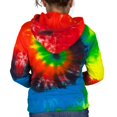 thumbnail image 2 of Tie Dye Womens 1/4 Zip Hoodie Rainbow SM, 2 of 2