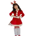 thumbnail image 4 of Santa Claus Kids Girl Dress Christmas Dresses for Girls Long Sleeve Hooded Santa Dress Santa Outfit Party Outfit 8-9 Years, 4 of 8