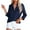 Navy, variant on HAiming Women's Satin Silk Shirts Solid Color Lapel Long Sleeve Button down Tunic Tops Casual Loose Office Work Blouse