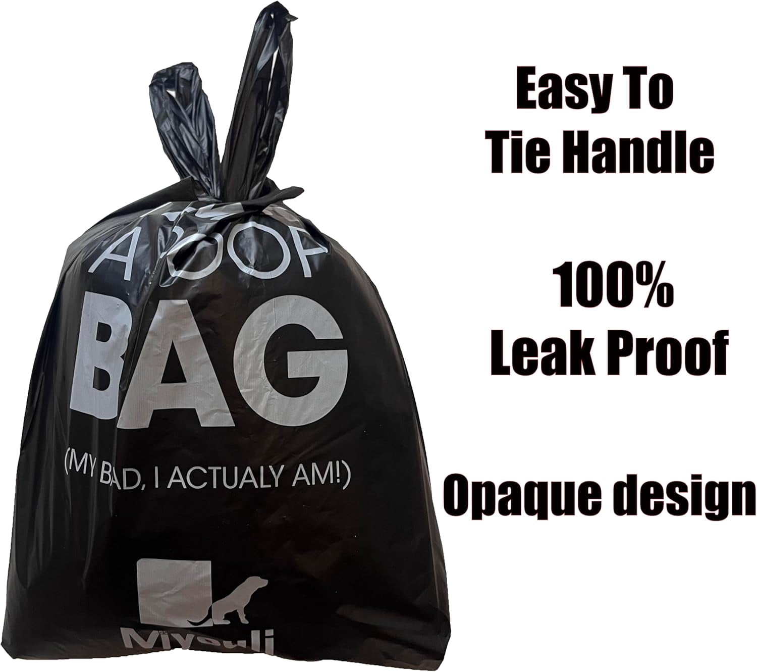 300 Counts Extra Thick Black Pet Poop Waste Bags With Handles for Dogs Ocean Wind-Scented