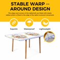 thumbnail image 4 of Easter Bunny Table Cloths for 4 Foot Rectangle Tables, Colorful Eggs Cute Rabbit Eucalyptus Purple Plaid Patio Waterproof Elastic Fitted Tablecloths, Washable Rectangular Table Cover for Camping, 4 of 8