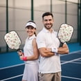 thumbnail image 6 of Pickleball Paddles Set,Pioneer Flower Floral Print Pattern Fiberglass Surface Pickleball Racket Set with 2 Indoor Outdoor Pickleball Balls and Pickleball Bag,Pickle-ball Equipment, 6 of 6