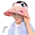 thumbnail image 2 of SGFCWSX Boys Sun Visor Hat USB Rechargeable Fan Wide Brim UV Protection Cute Adjustable Summer Outdoor Beach Hat for Kids Pink Free Size, 2 of 6