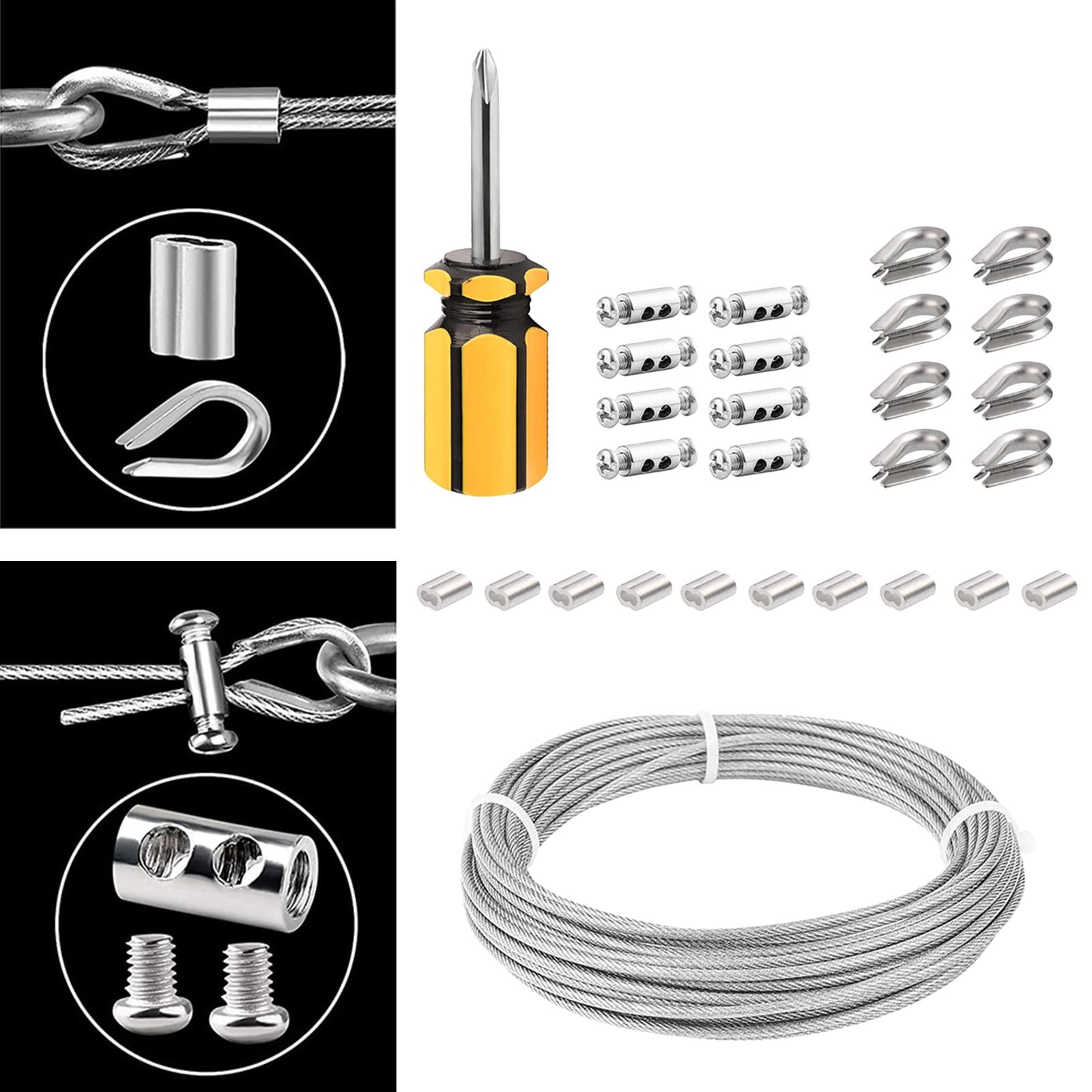 SunniMix 2mm Wire Rope Chandelier Hanging Multiuse for Balconies Porch Home 20m
