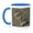 Blue/White, variant on 3drose, Footprints of Adult Coastal Grizzly Bear. Lake Clark Np, Alaska., 11oz Mug