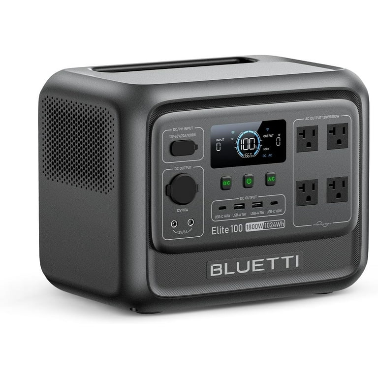 BLUETTI Elite 100 V2 Portable Solar Generator, 1024Wh LFP Battery