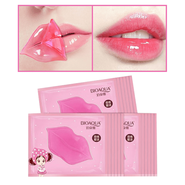 Mascarilla Colageno Para Labios 10 Pzs Original MIA STORE COLAGENO ROSA